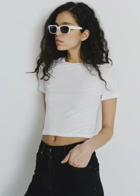 Vanessa Hong x Birgitte Herskind Hazzel Baby Tee - White CBD sold by Frankie Shop