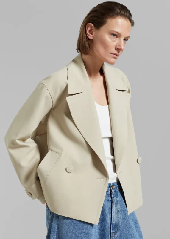 Neilin Boxy Jacket - Beige made by Frankie Shop
