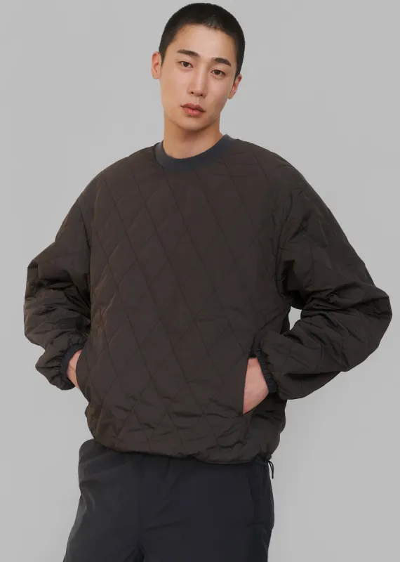 Amomento Reversible Nylon Padded Sweatshirt - Dark Brown made by Frankie Shop