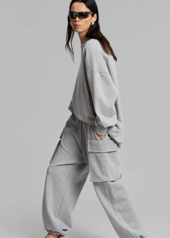 Aliz Cargo Sweatpants - Grey made by Frankie Shop