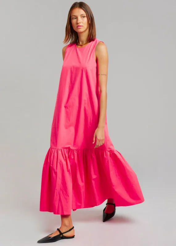 LouLou Flouncy Hem Dress - Fuchsia sold by Frankie Shop