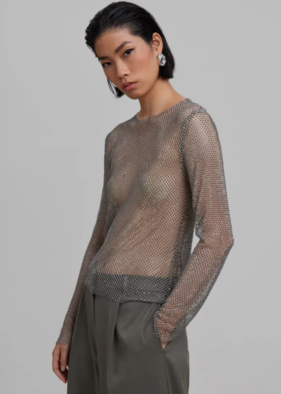 Samsøe Samsøe Magda Blouse - Light Grey sold by Frankie Shop