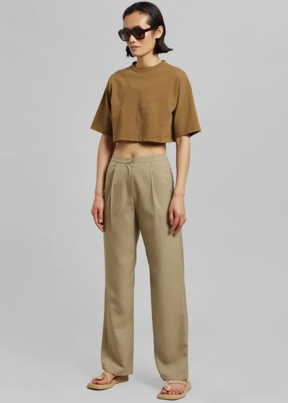 Enes Pants - Taupe sold by Frankie Shop