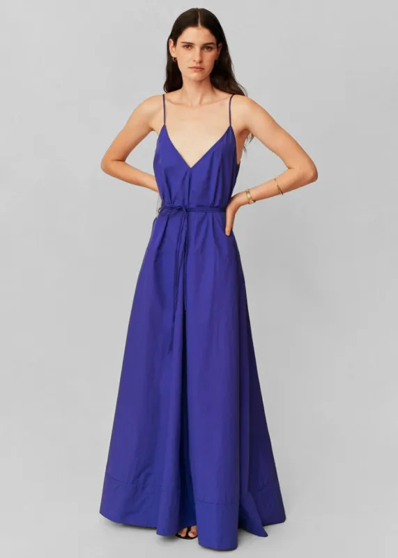 Esse Studios Strap V Maxi Dress - Cobalt made by Frankie Shop