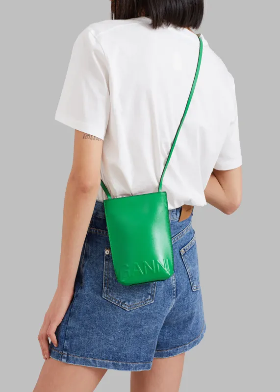 GANNI Small Banner Crossbody Bag - Kelly Green sold by Frankie Shop