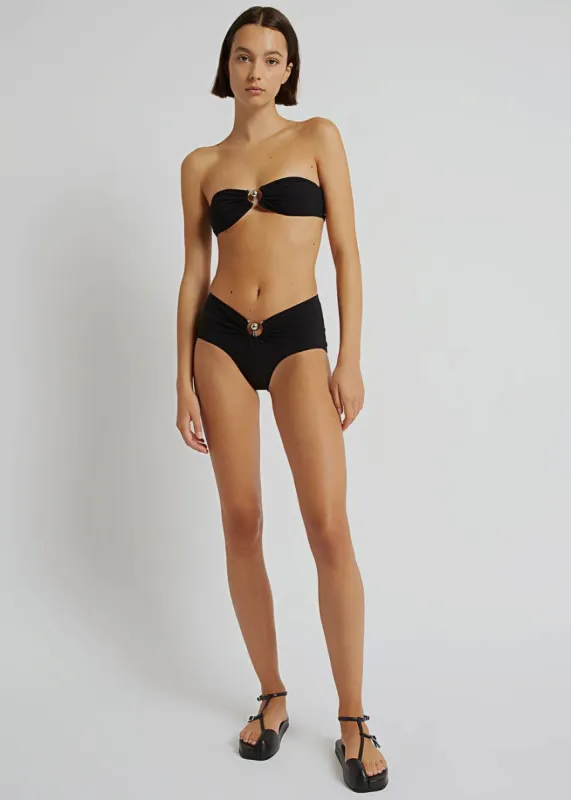 Christopher Esber Ruched Prong Bandeau - Black made by Frankie Shop