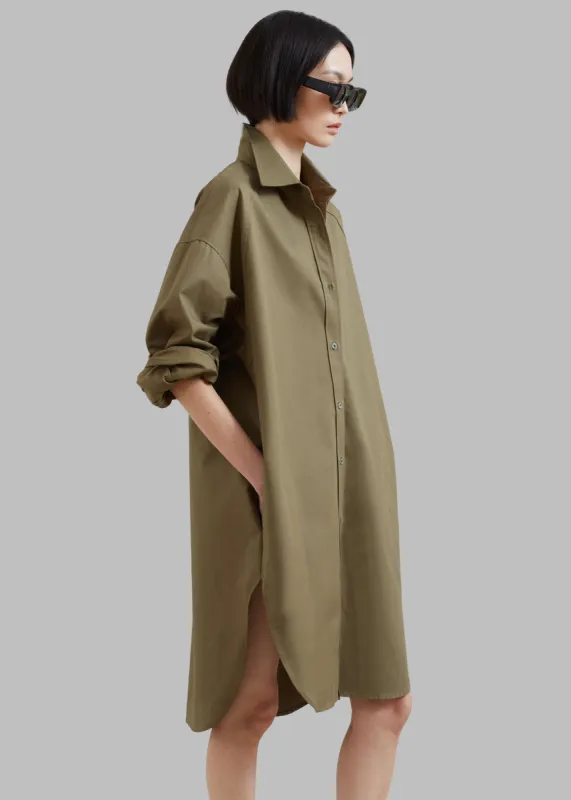 Karole Shirt Dress - Olive sold by Frankie Shop