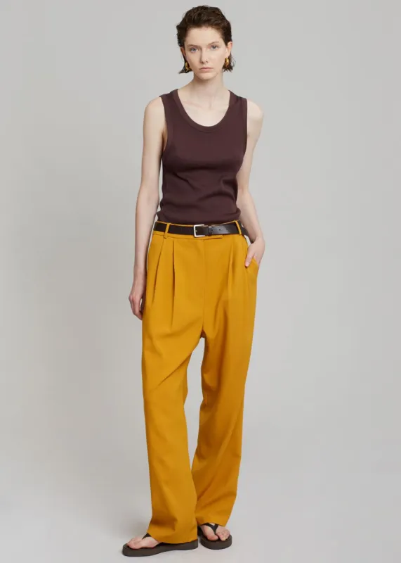 Bea Suit Pants - Mustard made by Frankie Shop