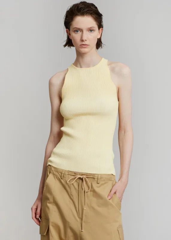 GANNI Sleeveless Knit Top - Flan made by Frankie Shop