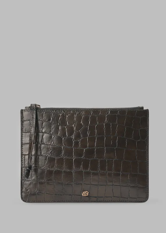 By Malene Birger Aya Leather Purse - Dusty Brown made by Frankie Shop