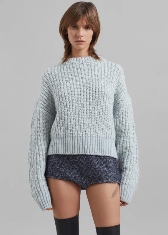 Amomento Alpaca Crop Pullover - Mint sold by Frankie Shop