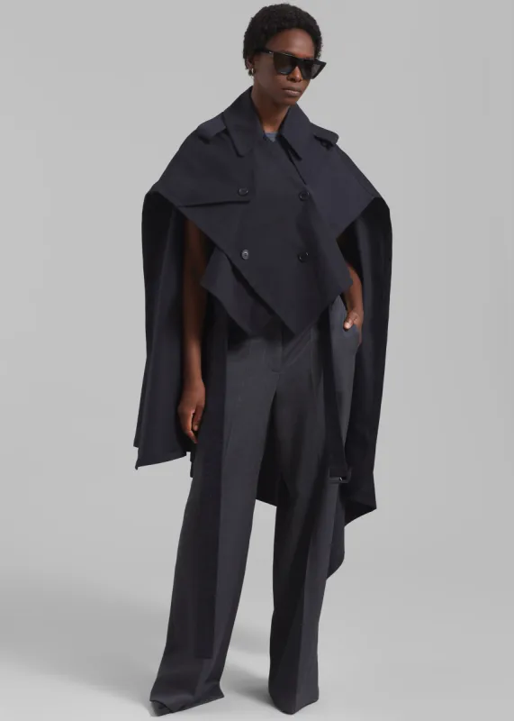 JW Anderson Trench Cape - Black made by Frankie Shop