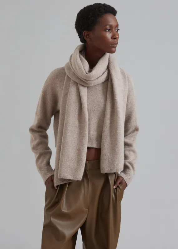 Dori Sweater & Scarf Set - Taupe made by Frankie Shop
