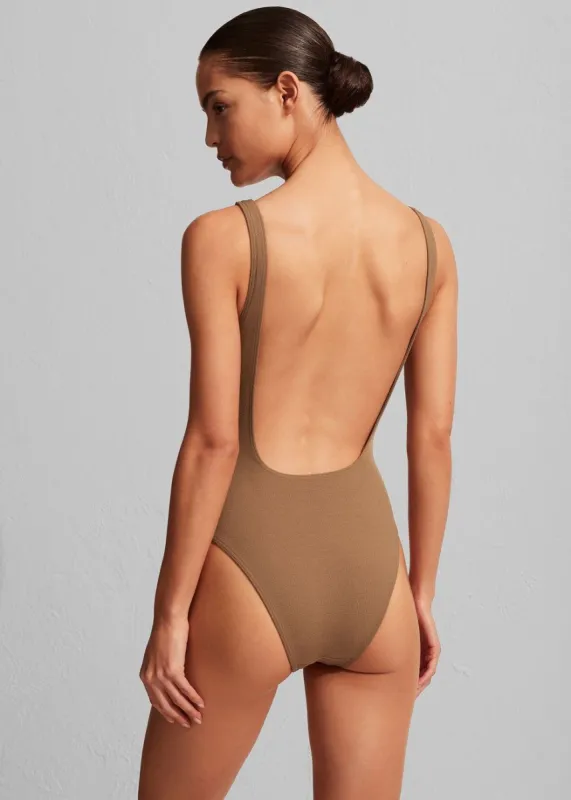 Matteau Nineties Maillot Swimsuit - Cinnamon Crinkle made by Frankie Shop