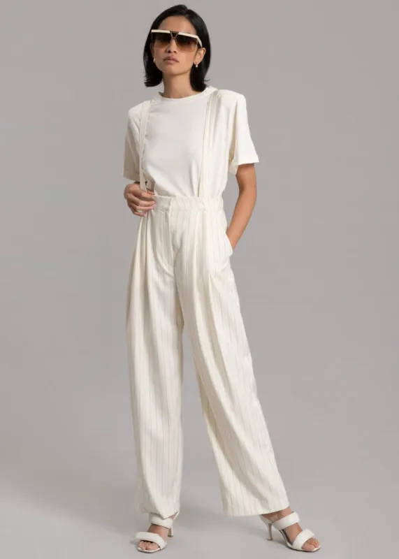 Nuno Thin Stripes Pants - Off White made by Frankie Shop