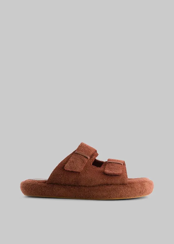 Ilio Smeraldo x TFS Terrycloth Chunky Sandal - Brown made by Frankie Shop