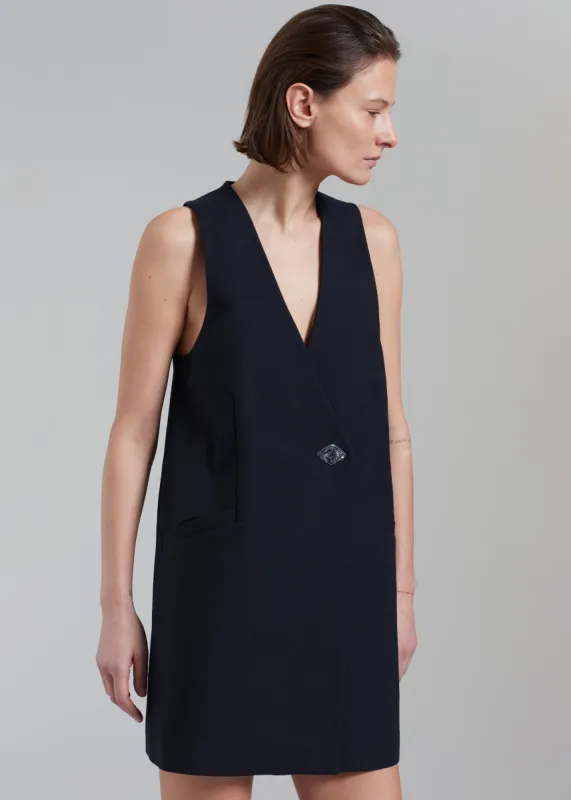 GANNI Cotton Suiting Vest - Black made by Frankie Shop