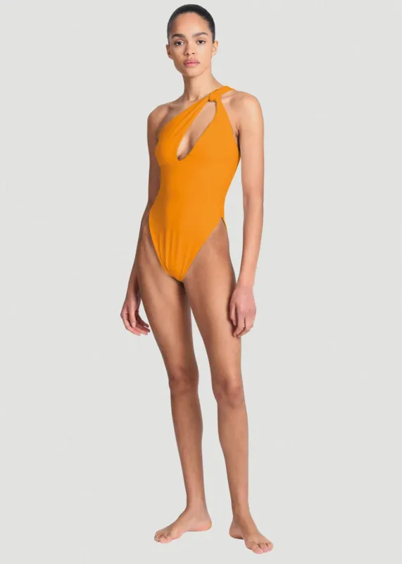 Aexae Knot One Piece Swimsuit - Orange made by Frankie Shop