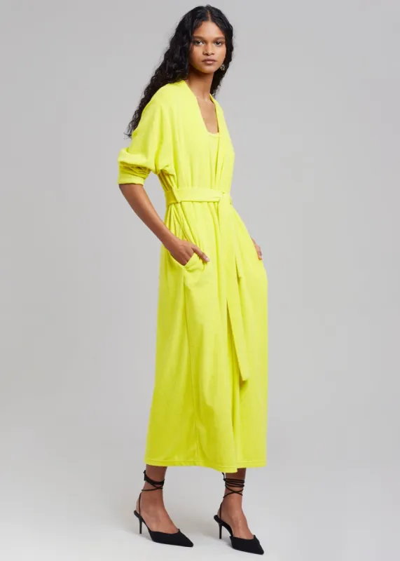 Taka Terry Duster Cardigan - Yellow made by Frankie Shop