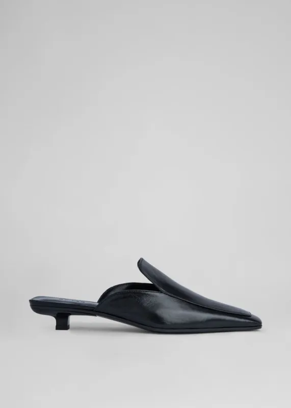 BY FAR Ingrid Mules - Black Gloss Leather made by Frankie Shop
