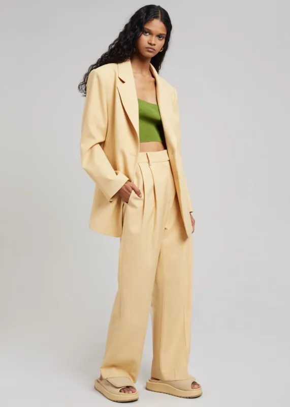 Georgina Wool Blend Pants - Cornsilk sold by Frankie Shop