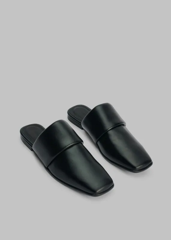 By Malene Birger Mollys Leather Slipper - Black made by Frankie Shop