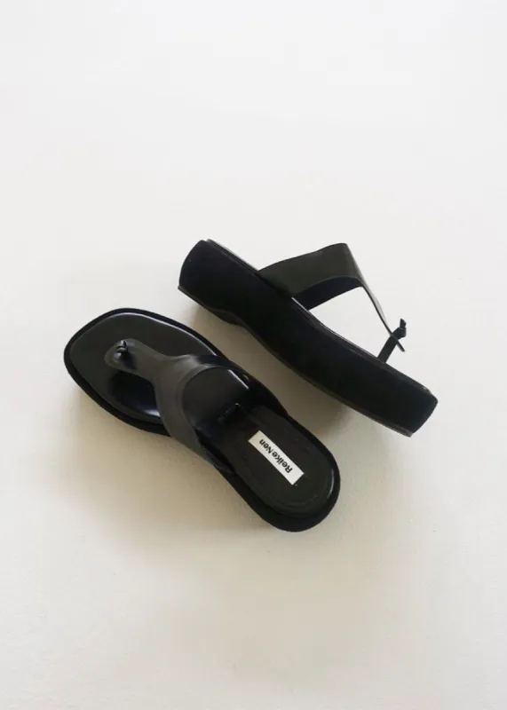 Reike Nen Platform Thong Sandal - Black made by Frankie Shop