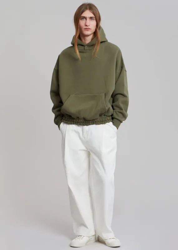 Gene Hoodie - Dark Olive sold by Frankie Shop