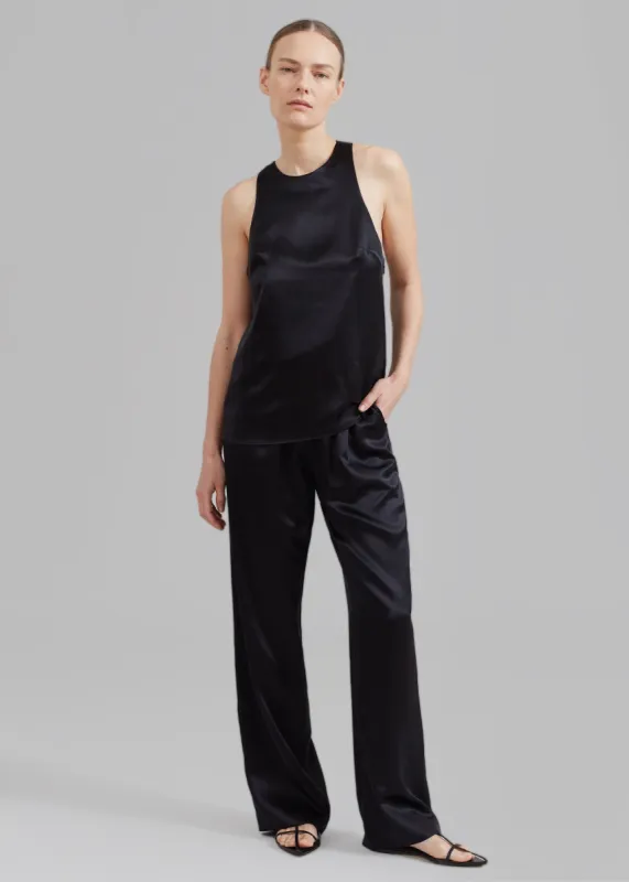 Loulou Studio Soma Silk Pants - Black sold by Frankie Shop
