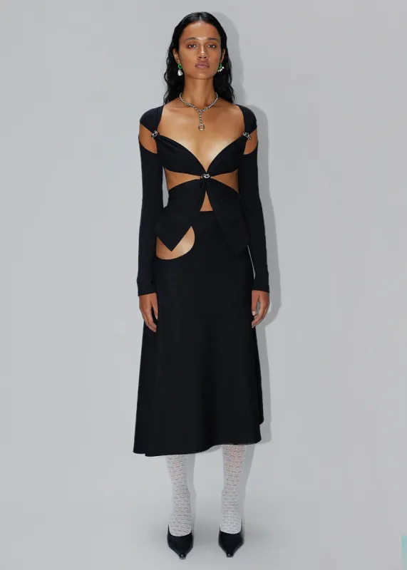 Sid Neigum Chain Cutout Top - Black sold by Frankie Shop