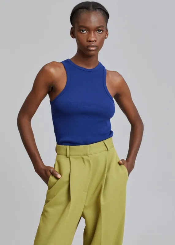 Corsy Ribbed Tank - Navy sold by Frankie Shop