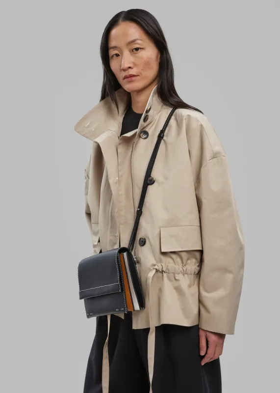 Proenza Schouler White Label Accordion Flap Bag - Black sold by Frankie Shop