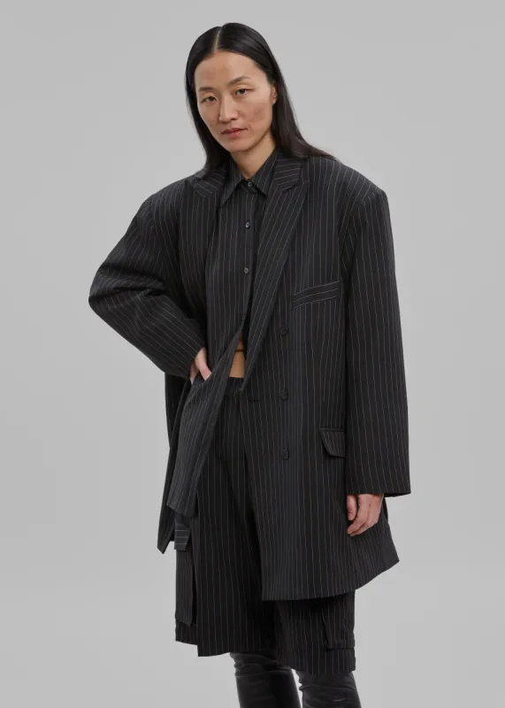 Omoka Blazer - Black Pinstripe sold by Frankie Shop