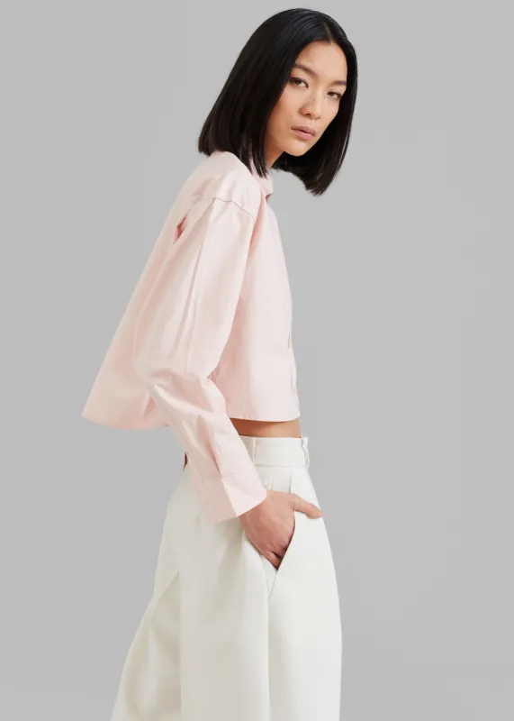 Caracas Cropped Shirt - Pink sold by Frankie Shop