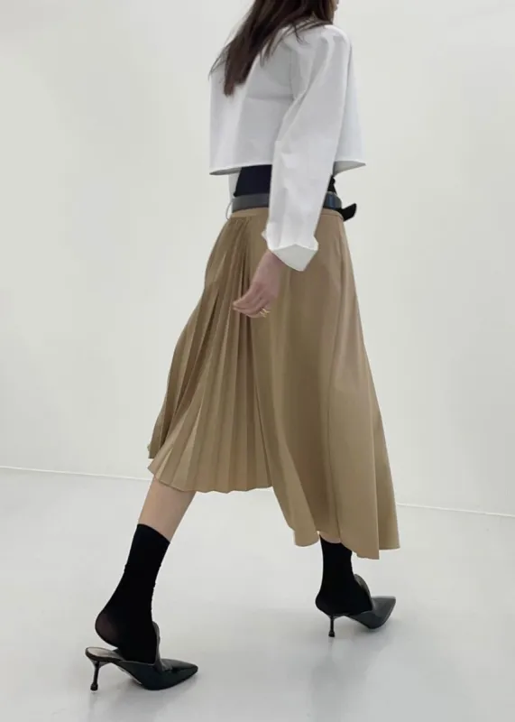 Ruthe Midi Skirt - Sand sold by Frankie Shop