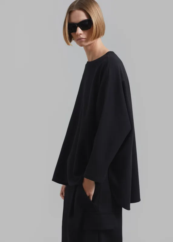 Campbell Long Sleeve Tee - Black sold by Frankie Shop