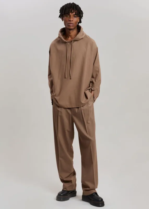 Heith Flanelle Hoodie - Hazelnut sold by Frankie Shop