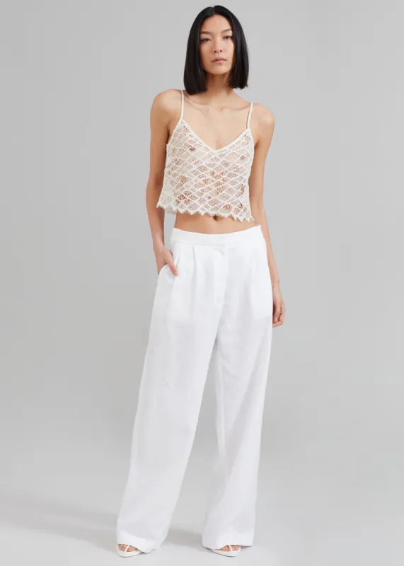 MATIN Tailored Wide Leg Pant - Natural made by Frankie Shop