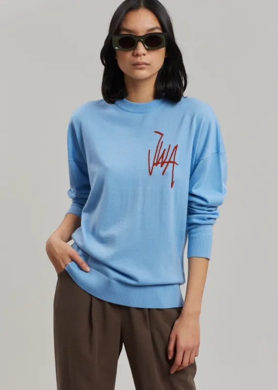 JW Anderson JWA Crewneck Jumper - Light Blue sold by Frankie Shop