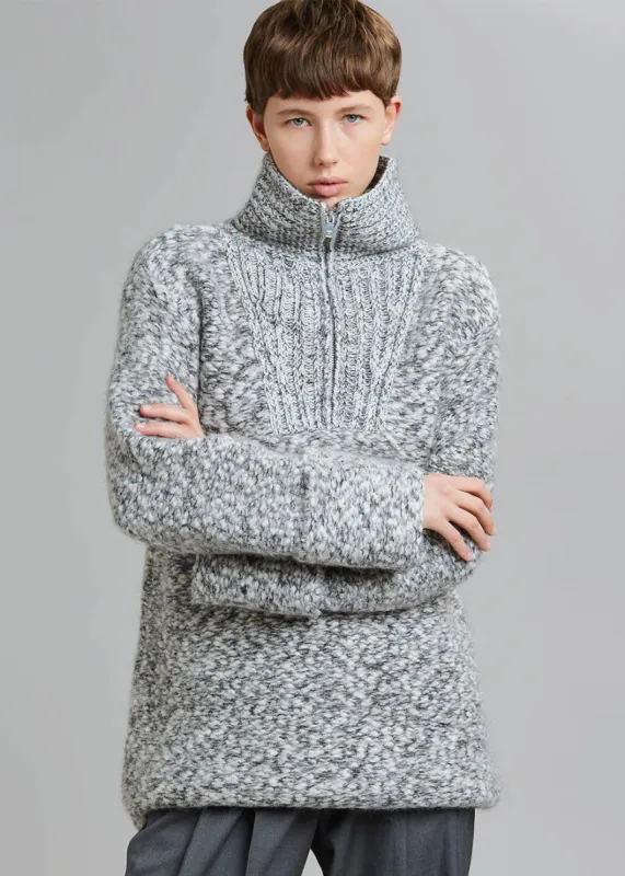 GANNI Chunky Mouline Pullover - Egret sold by Frankie Shop