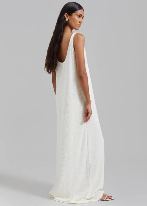 Adelaide Maxi Tank Dress - Cream made by Frankie Shop