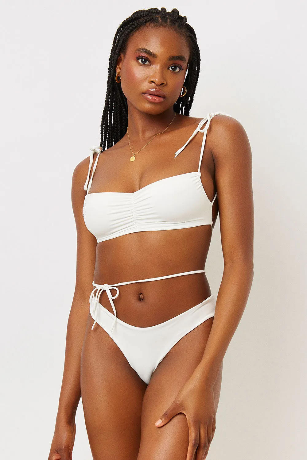 Foxy Cheeky Bikini Bottom - White sold by Frankie's Bikinis product image thumbnail 3