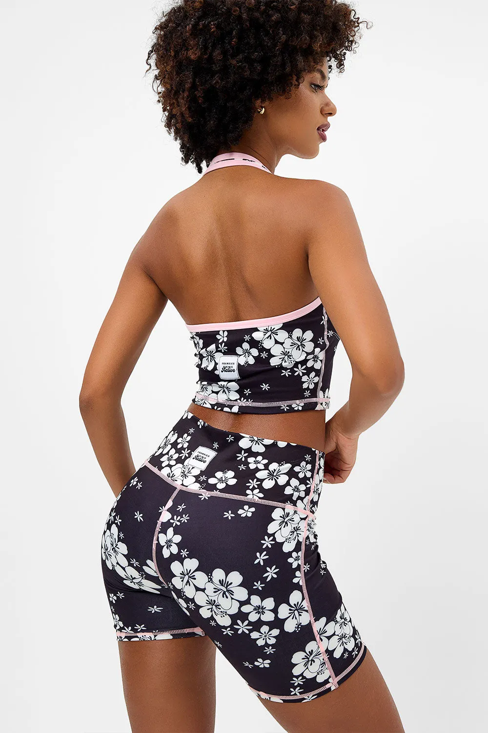 Lively Halter Floral Sports Bra - Plush Plumeria sold by Frankie's Bikinis product image thumbnail 4