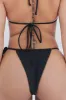Tia Eyelet String Bikini Bottom - Black sold by Frankie's Bikinis