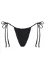 Tia Eyelet String Bikini Bottom - Black sold by Frankie's Bikinis