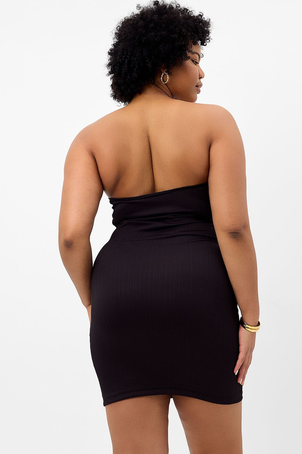 Palmer Plissé Strapless Dress - Black - Extended sold by Frankie's Bikinis product image thumbnail 2