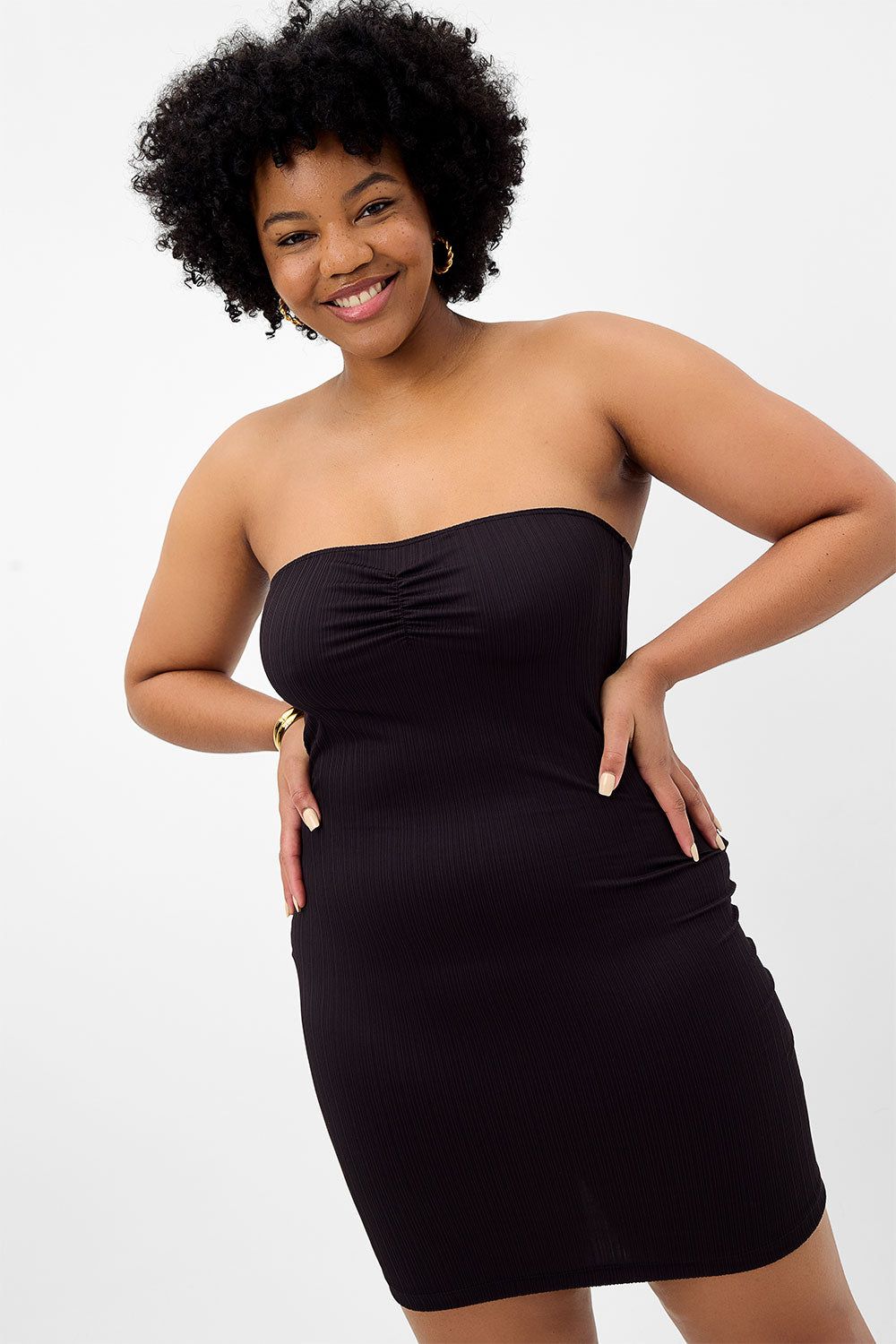 Palmer Plissé Strapless Dress - Black - Extended sold by Frankie's Bikinis