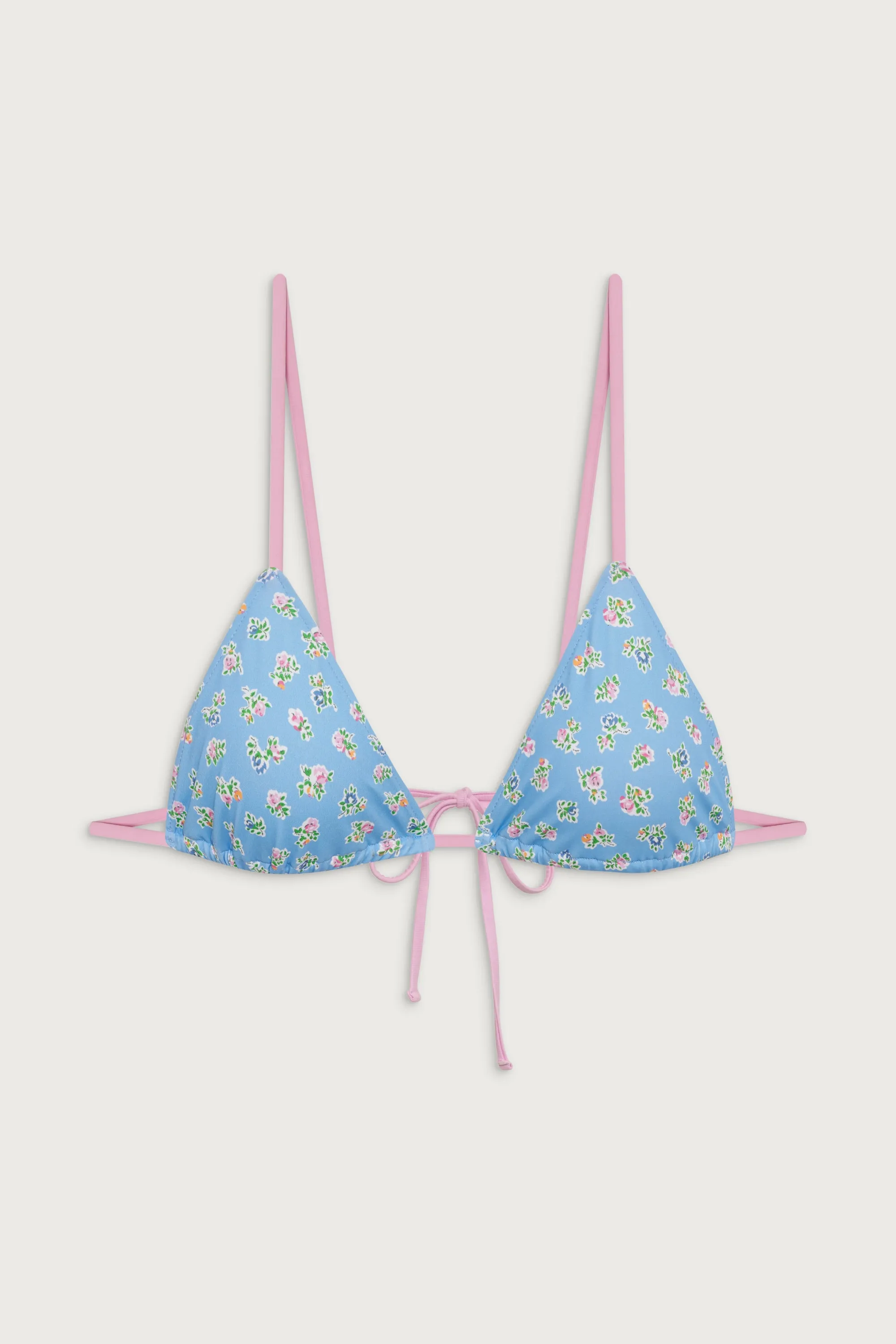 Lumia Triangle Floral Bikini Top - Blue Hawaii sold by Frankie's Bikinis product image thumbnail 2