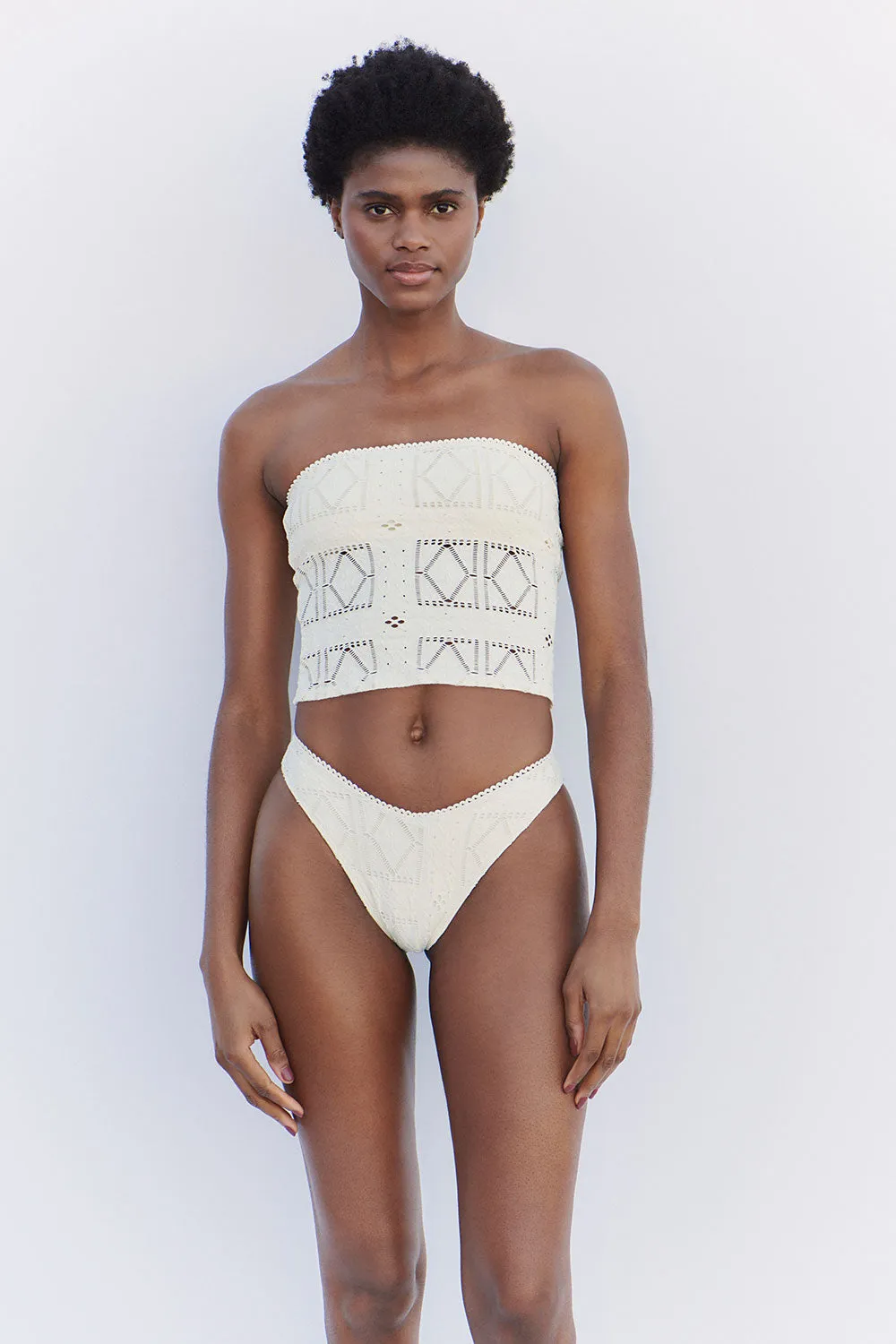 Peace Strapless Bikini Top - Angel Dust sold by Frankie's Bikinis product image thumbnail 2