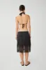 Chamomile Satin Midi Skirt - Black sold by Frankie's Bikinis